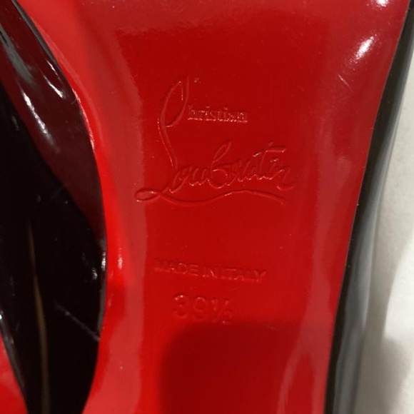 LOUBOUTIN "SIMPLE PUMP -Blk Patent Leather, EU 39.5/US 9.5; Excellent Condition - Picture 4 of 8